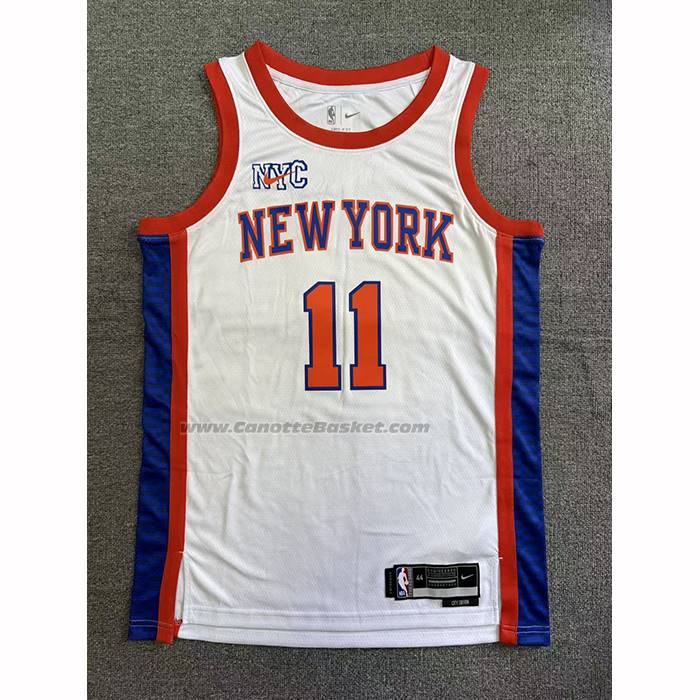 Maglia New York Knicks Jalen Brunson No 11 Citta 2025-26 Bianco